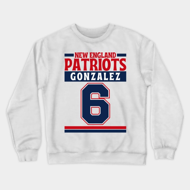 New England Patriots Gonzalez 6 Edition 3 Crewneck Sweatshirt by Astronaut.co